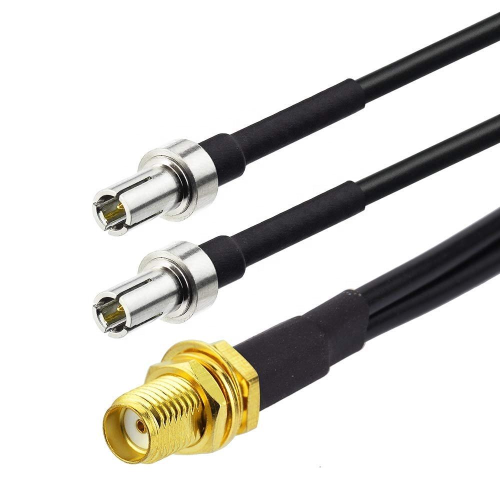 RG174 Coaxial Cable 3G 4G LTE Antenna TS9 CRC9 SMA Connector Y Cable SMA Female To Dual TS9 Antenna For Netgear